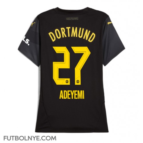 Camiseta Borussia Dortmund Karim Adeyemi #27 Visitante Equipación para mujer 2024-25 manga corta